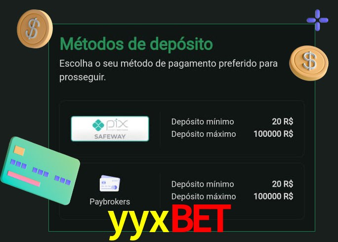O cassino yyxbet oferece uma grande variedade de métodos de pagamento